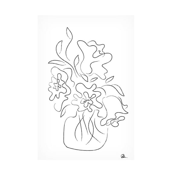 Trademark Fine Art Pictufy Studio Flower Bouquet White Canvas Wall Art