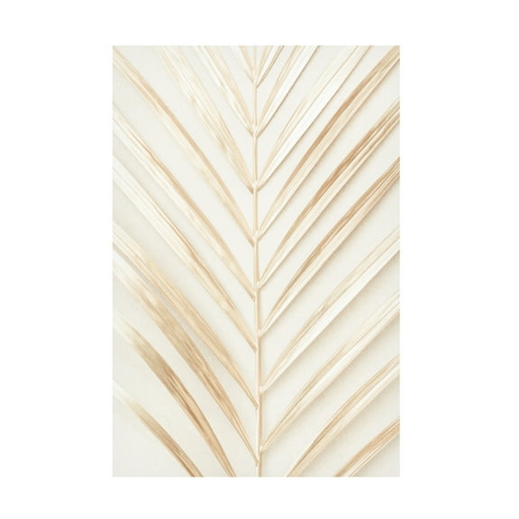 Trademark Fine Art Pictufy Studio Golden Palm Leaf Canvas Wall Art