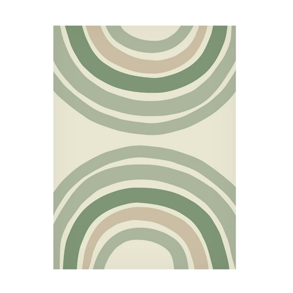 Trademark Fine Art Pictufy Studio Green Rainbow Canvas Wall Art