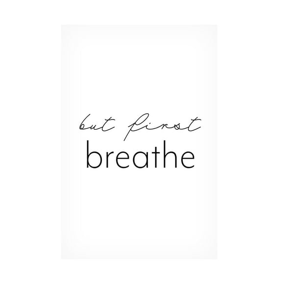 Trademark Fine Art Pictufy Studio II But first breathe Canvas Wall Art