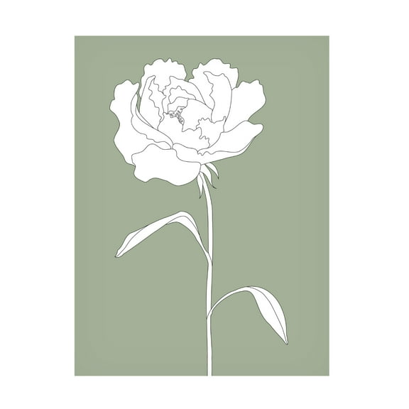 Trademark Fine Art Pictufy Studio II Rose in Green Canvas Wall Art