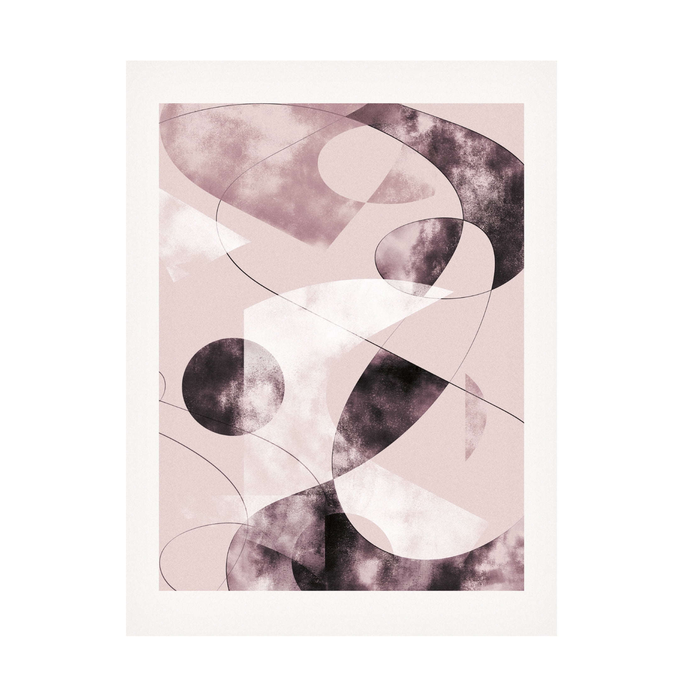 Trademark Fine Art Pictufy Studio II Shapes Shatters Red Canvas Wall Art
