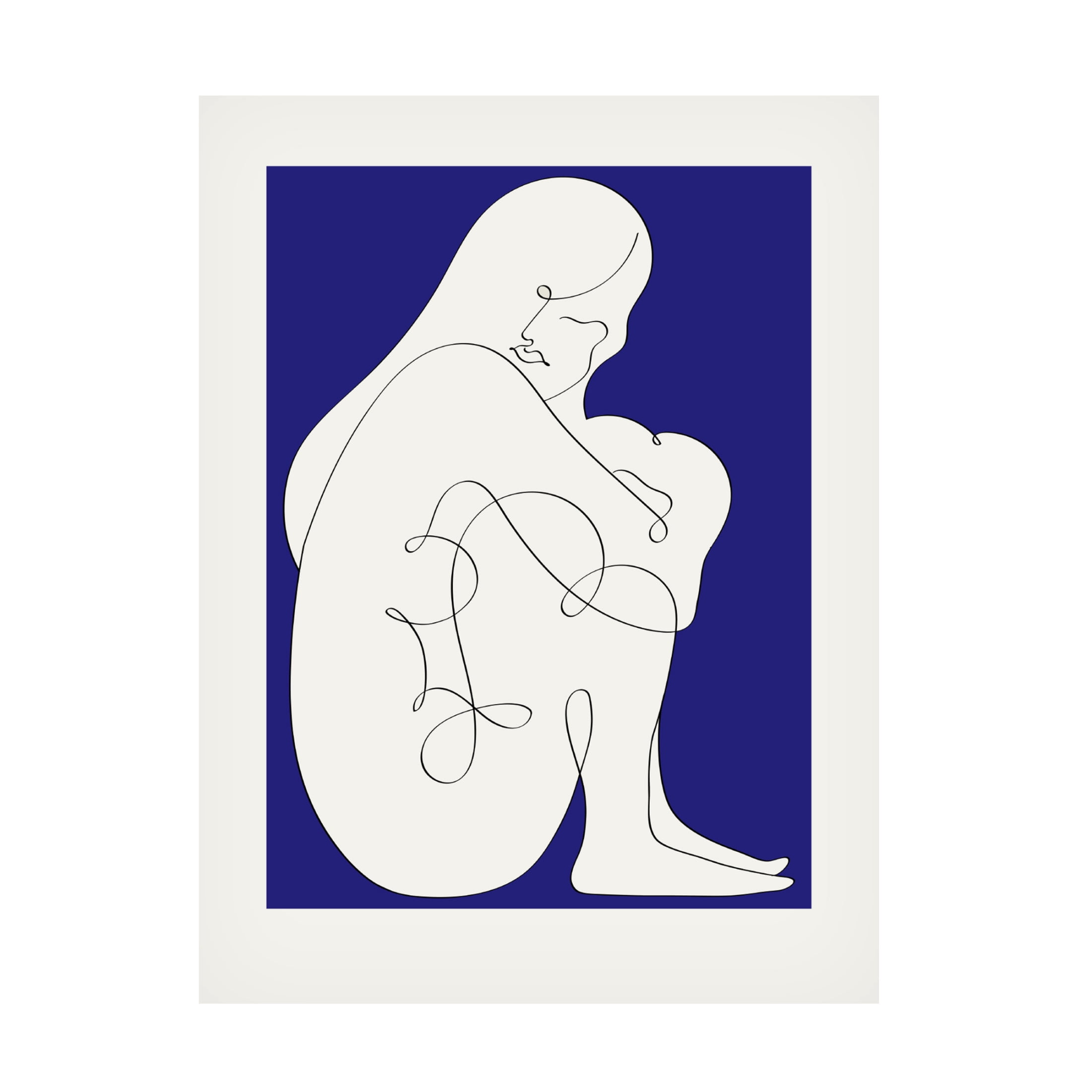 Trademark Fine Art Pictufy Studio II Sitting Woman Blue Canvas Wall Art