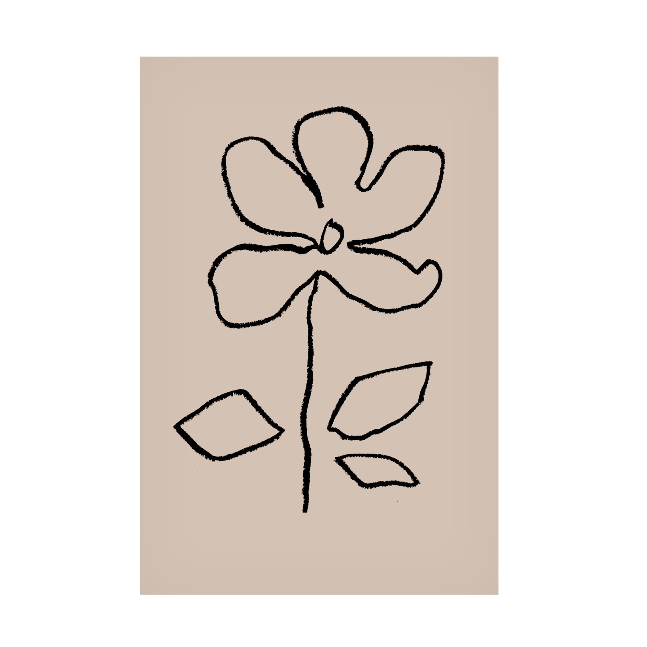 Trademark Fine Art Pictufy Studio Oil Pastel Flower Black Canvas Wall Art