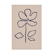 Trademark Fine Art Pictufy Studio Oil Pastel Flower Blue Canvas Wall Art