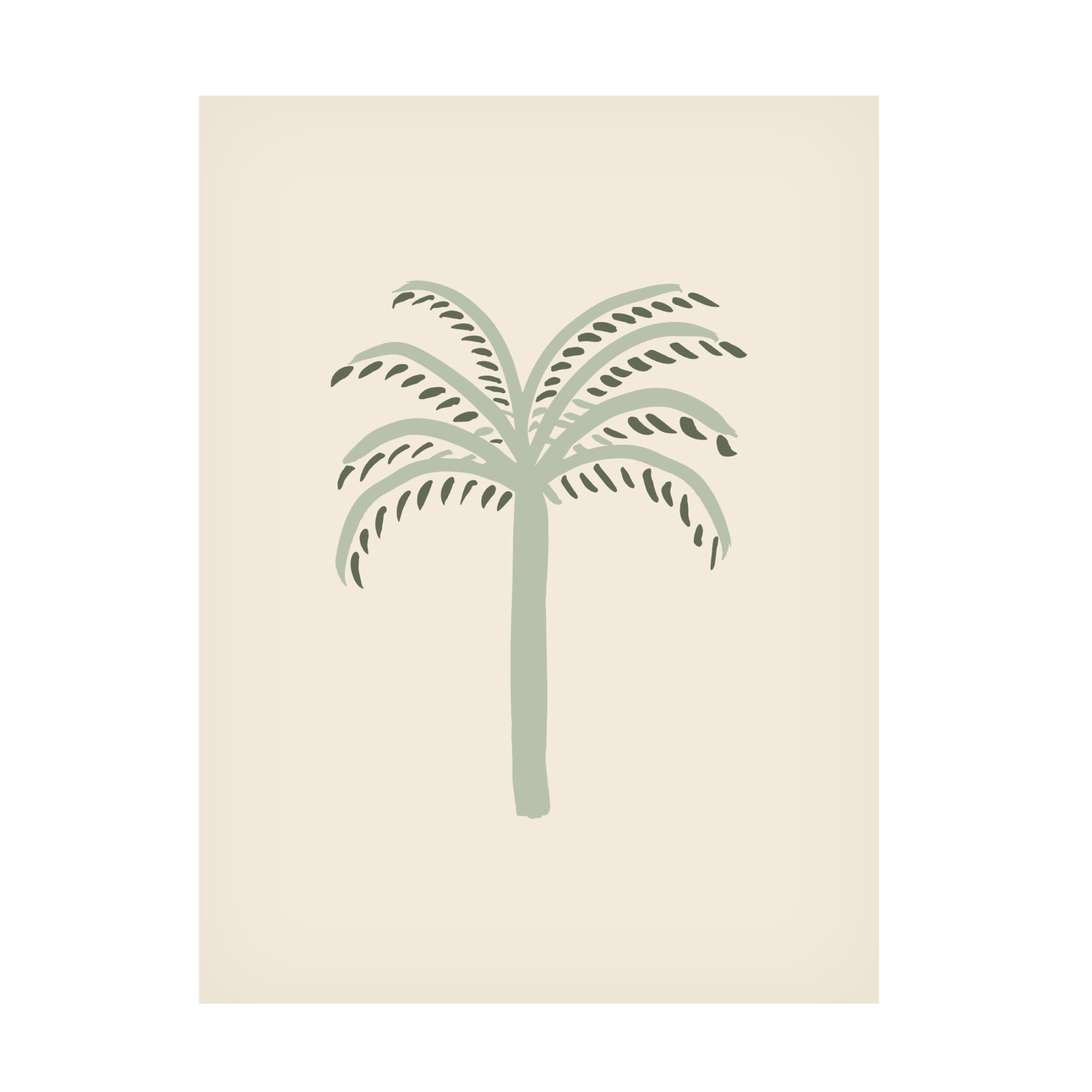 Trademark Fine Art Pictufy Studio Palm Beige and Green Canvas Wall Art