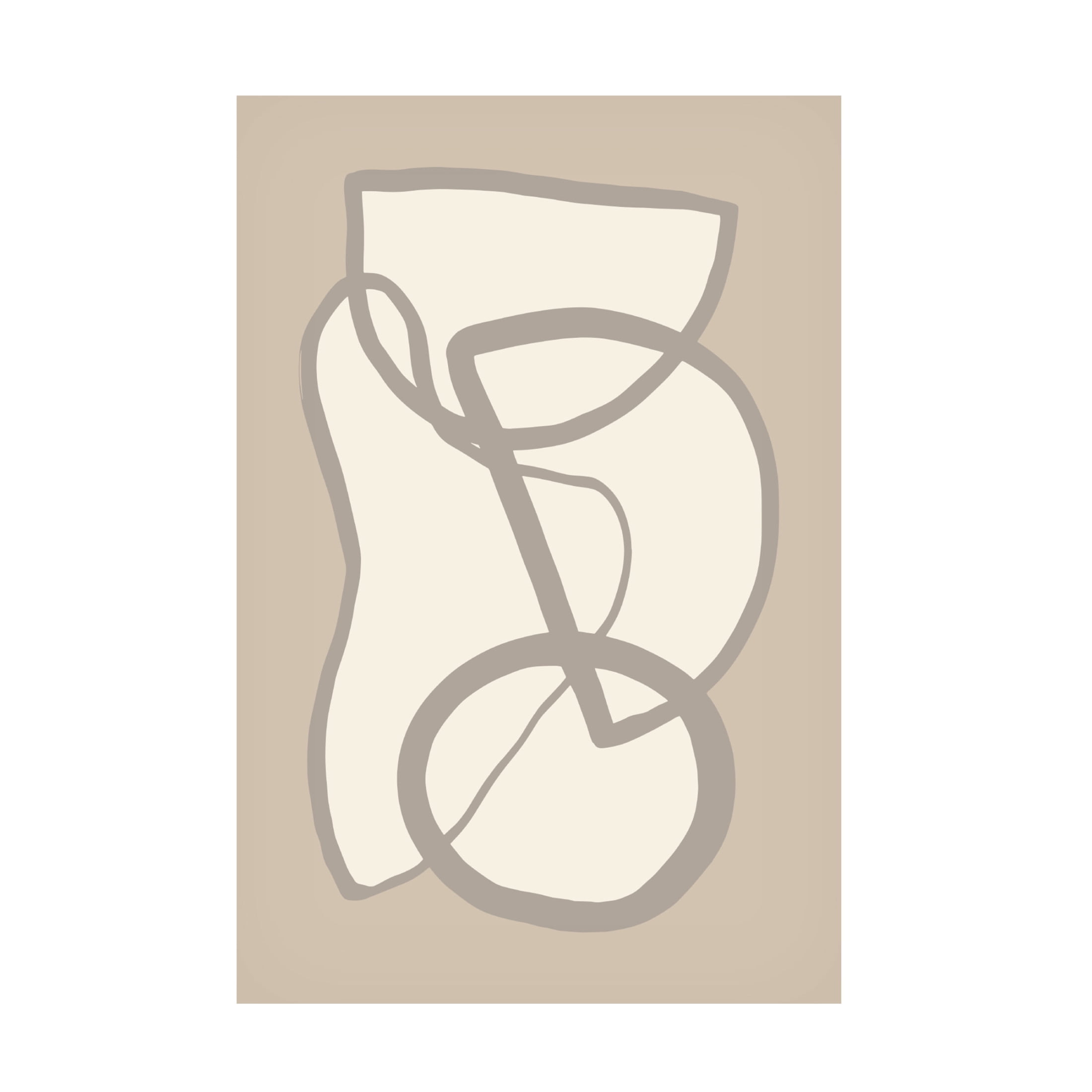 Trademark Fine Art Pictufy Studio Shape 09 Beige Canvas Wall Art