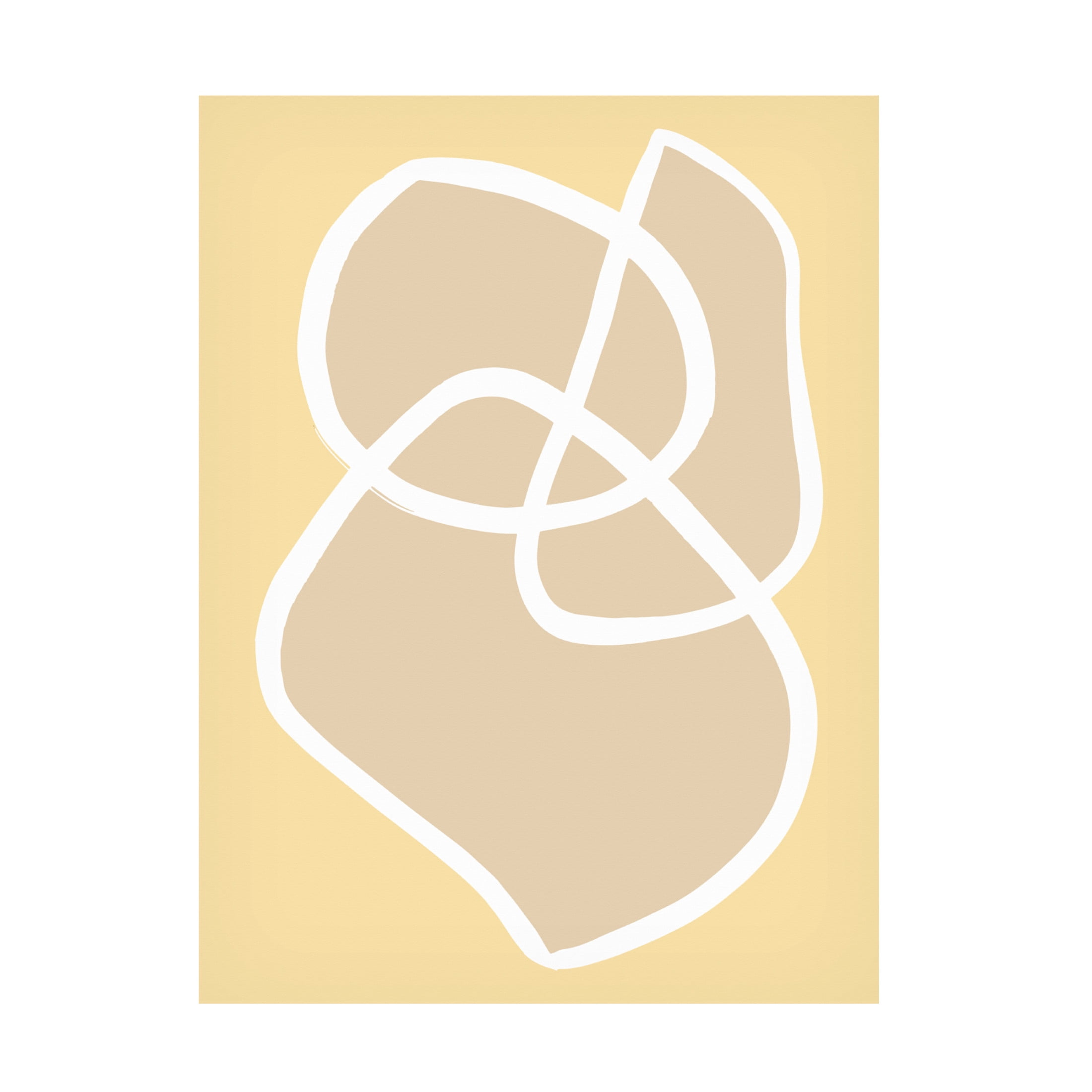 Trademark Fine Art Pictufy Studio Shape 13 Yellow Canvas Wall Art