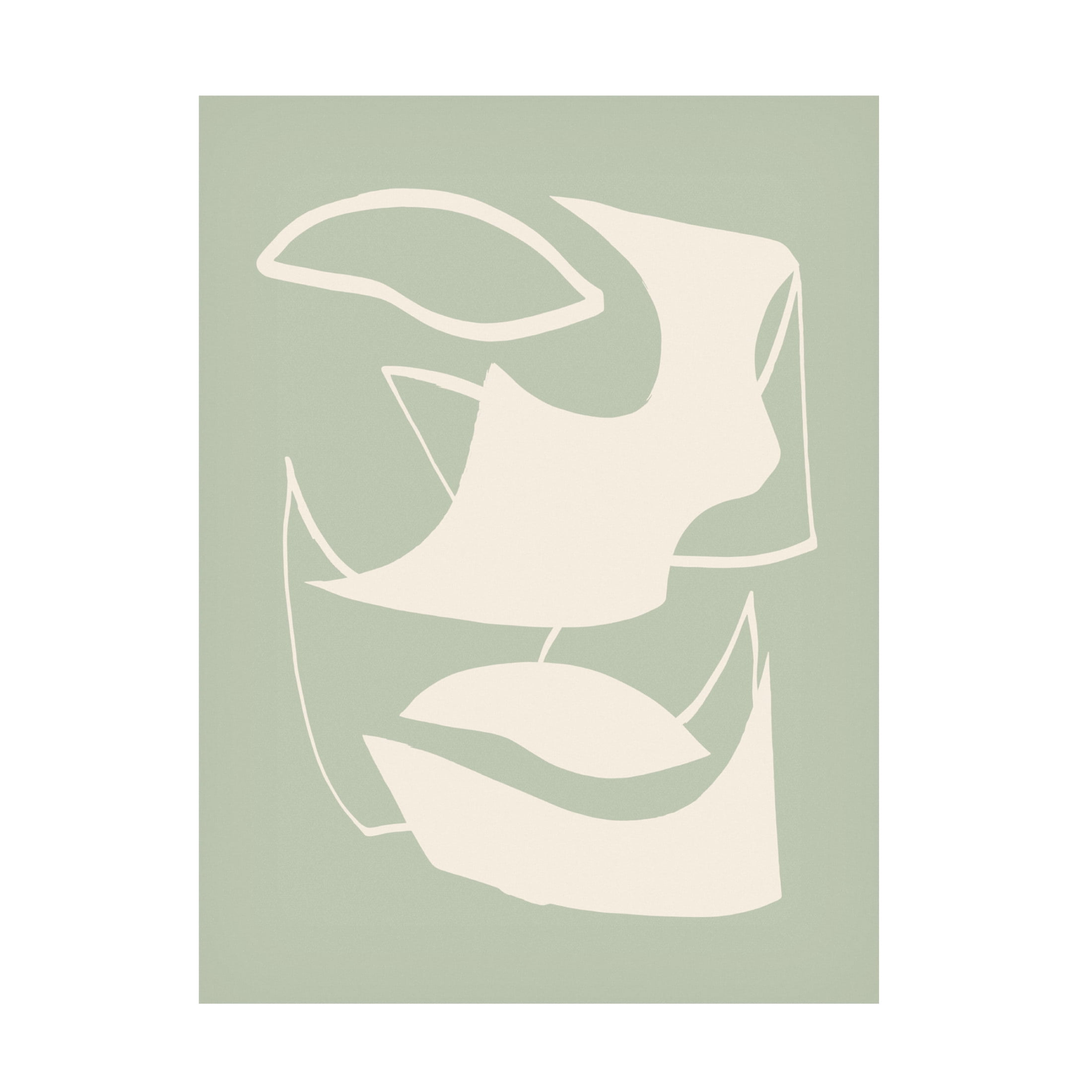 Trademark Fine Art Pictufy Studio Shape Green Canvas Wall Art