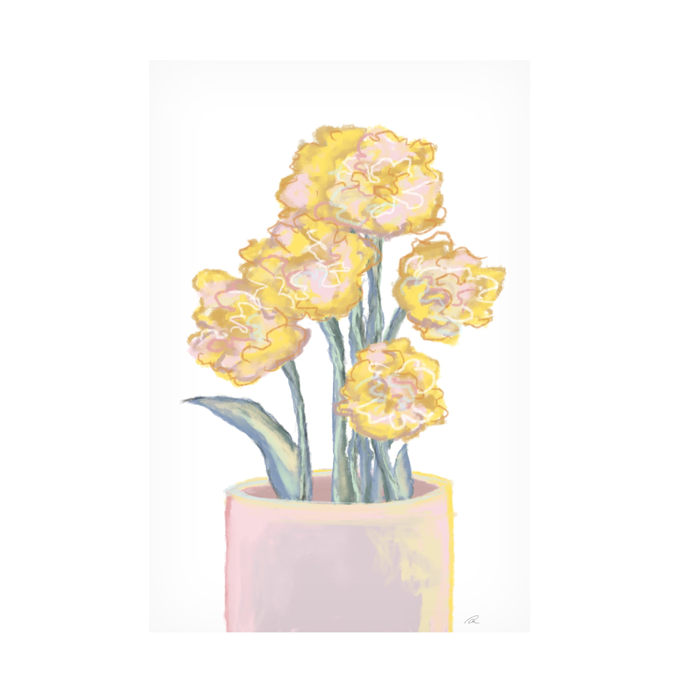 Trademark Fine Art Pictufy Studio Yellow Flowers Canvas Wall Art