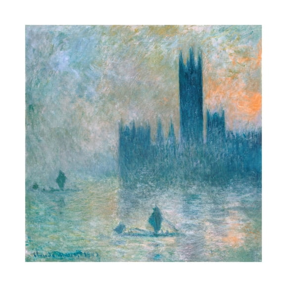 Trademark Fine Art Pictufy The Houses of Parliament Canvas Wall Art