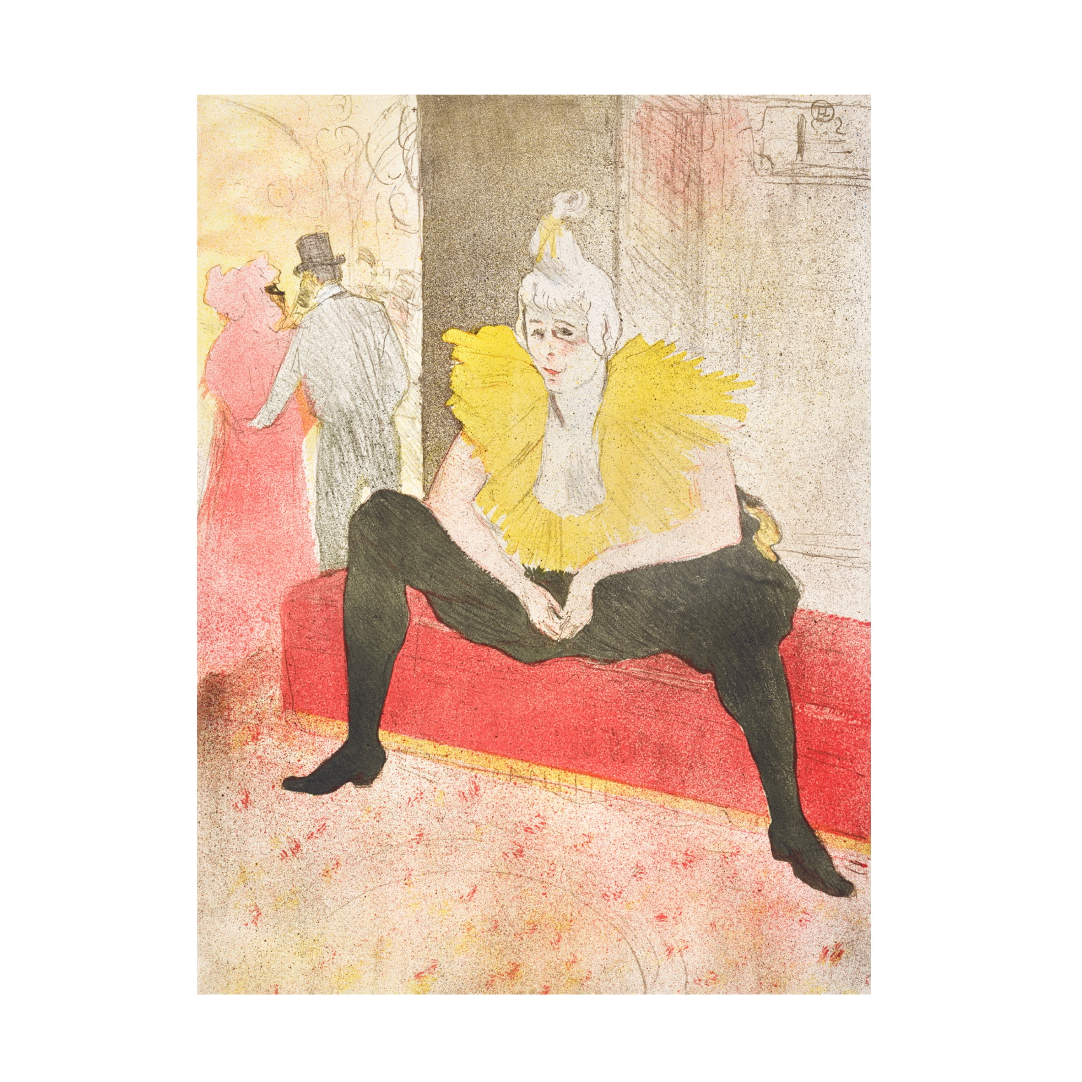 Trademark Fine Art Pictufy The Seated Clowness miss Cha U Kao 1896 Canvas Wall Art