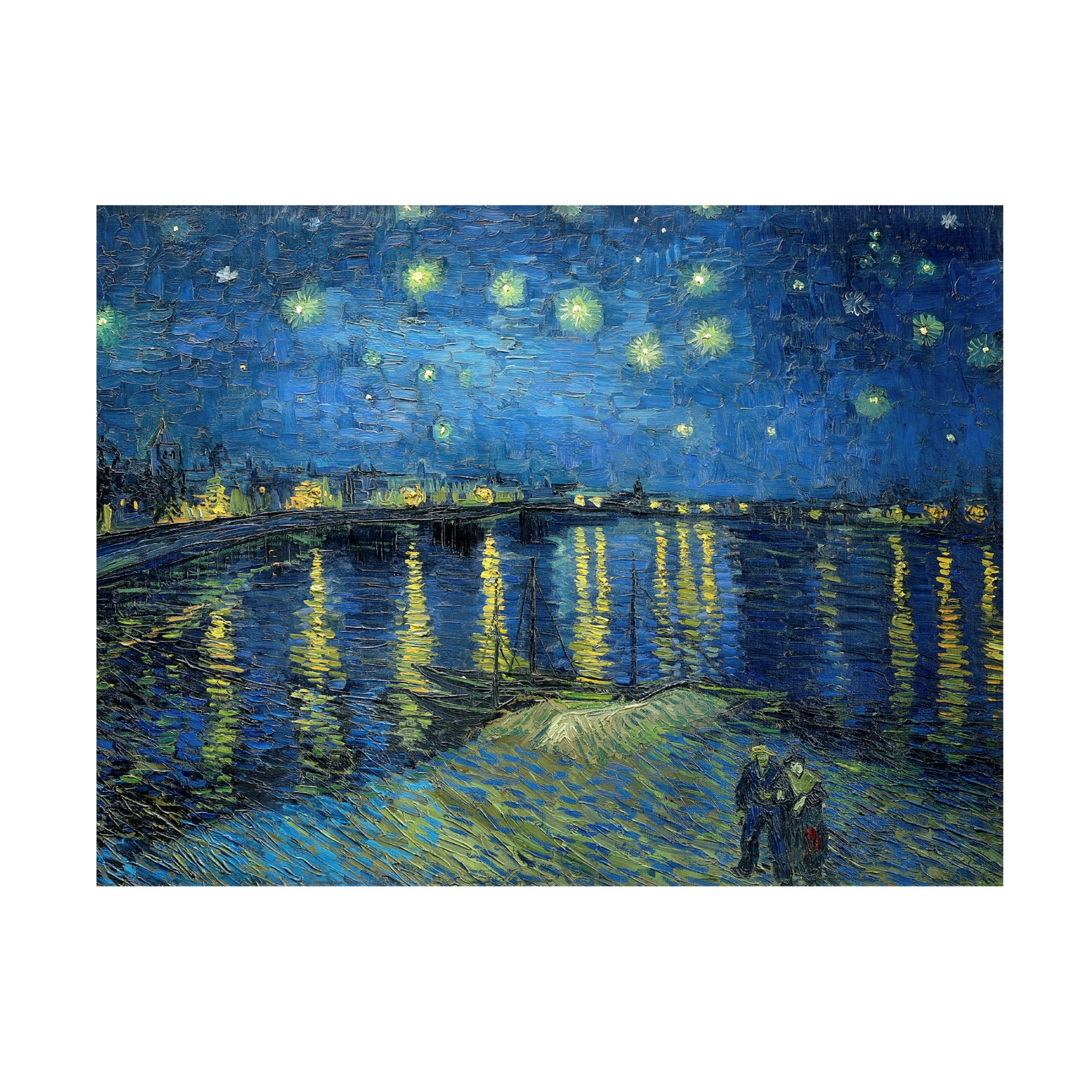 Trademark Fine Art Pictufy  The Starry Night Over The Rhone Canvas Wall Art