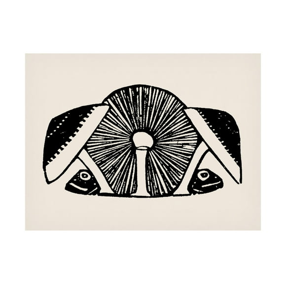 Trademark Fine Art Pictufy  Three Mushrooms 1892 Beige Canvas Wall Art