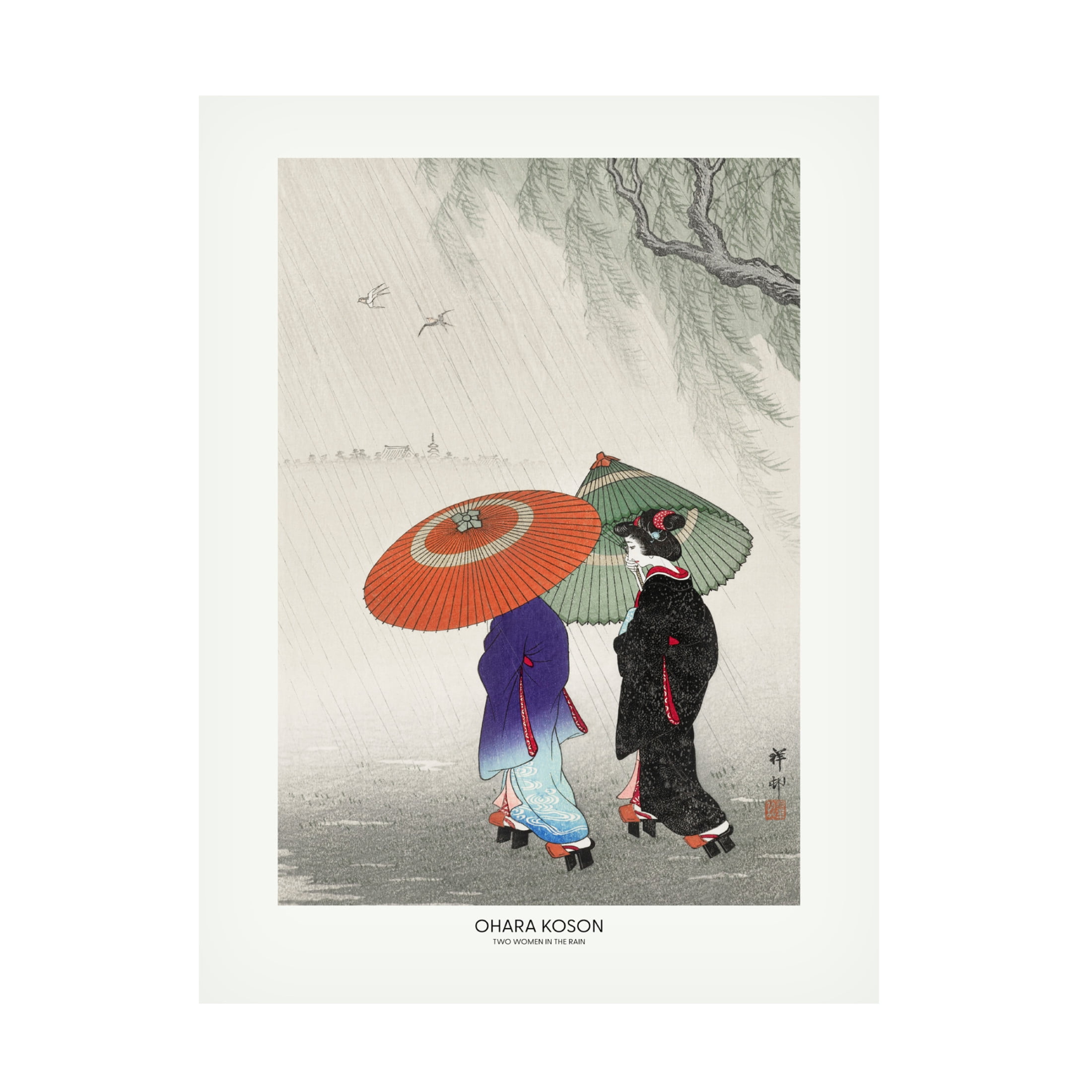 Trademark Fine Art Pictufy Two Women In The Rain Canvas Wall Art