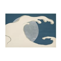 Trademark Fine Art Pictufy Waves and sun from Momoyogusa Canvas Wall Art