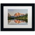 thumbnail image 1 of Trademark Fine Art 'Picture Lake Sunset' Canvas Art by Pierre Leclerc, White Matte, Black Frame, 1 of 1