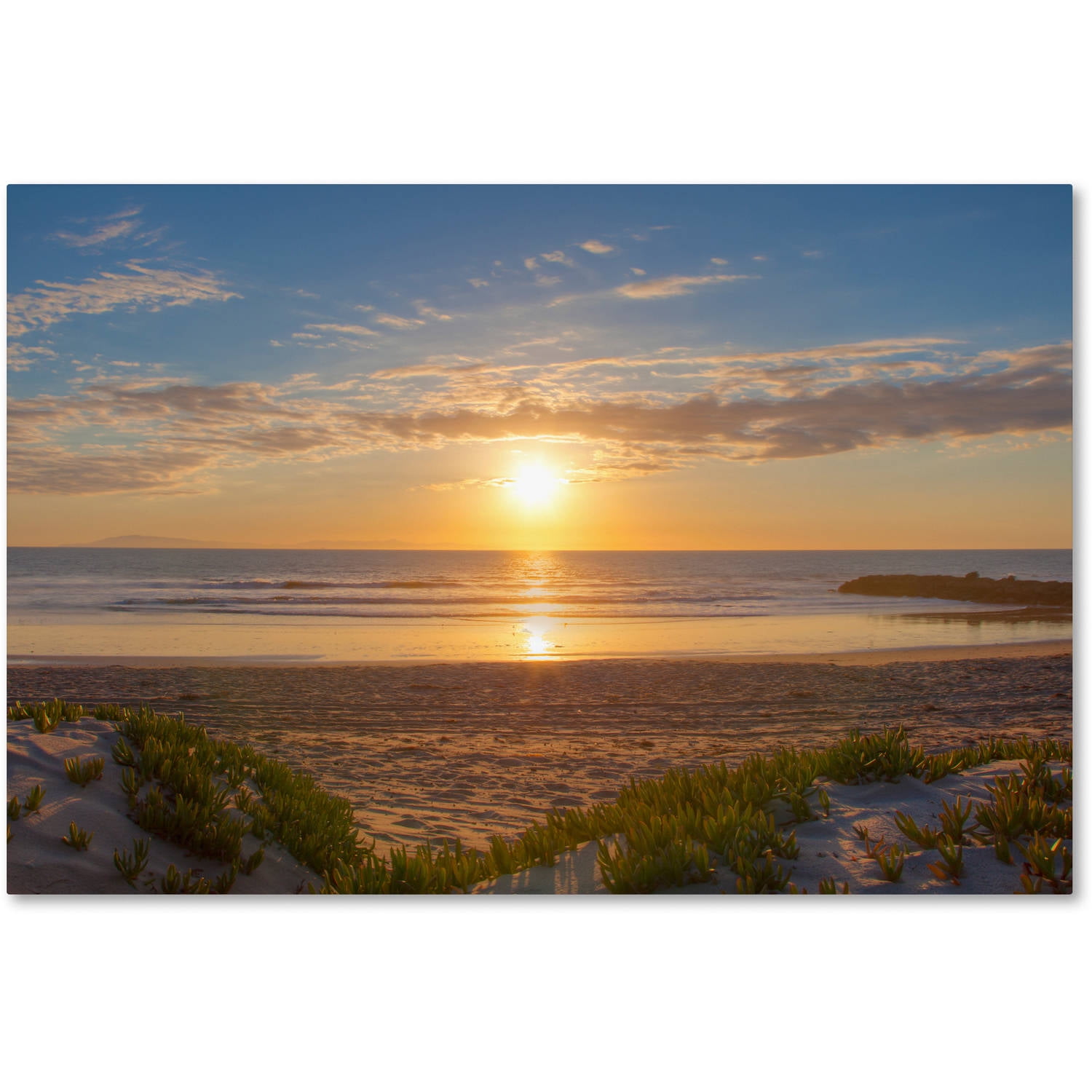 Sunset Over Ocean Landscape Canvas Print, 16 x 24