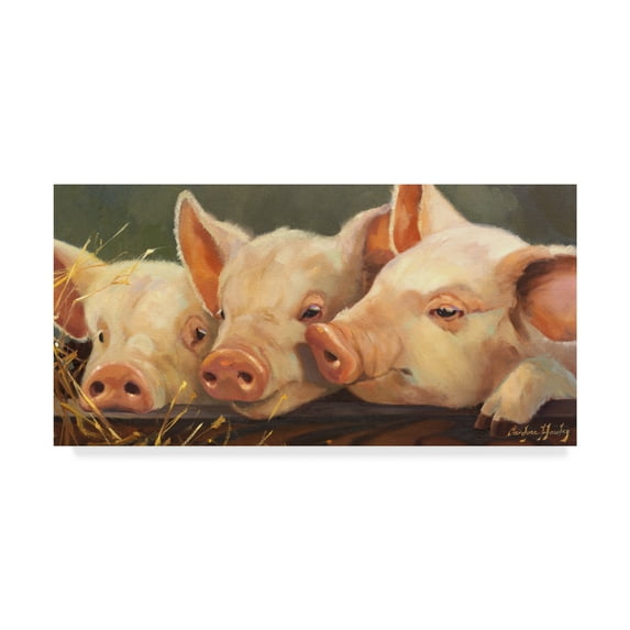 Trademark Fine Art 'Pig Heaven' Canvas Art by Carolyne Hawley