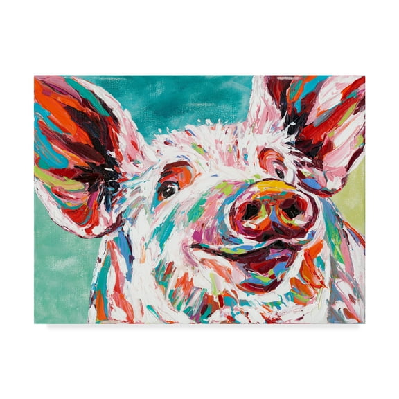 Trademark Fine Art 'Piggy I' Canvas Art by Carolee Vitaletti