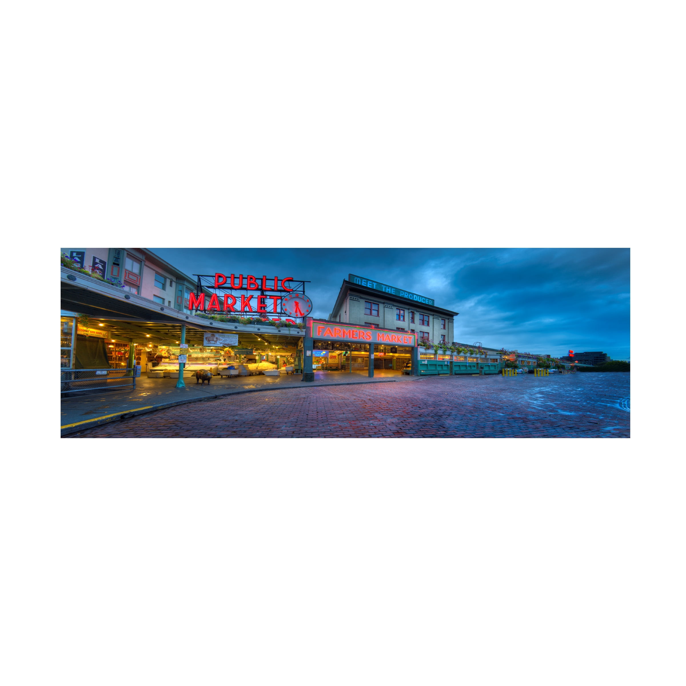 Trademark Fine Art Doug Cavanah Pike Place Seattle Canvas Wall Art - 16x47