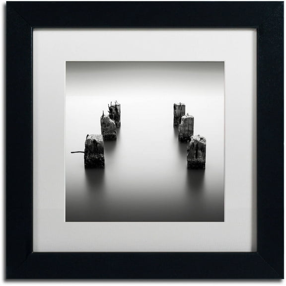 Trademark Fine Art "Pillars" Canvas Art by Dave MacVicar, White Matte, Black Frame