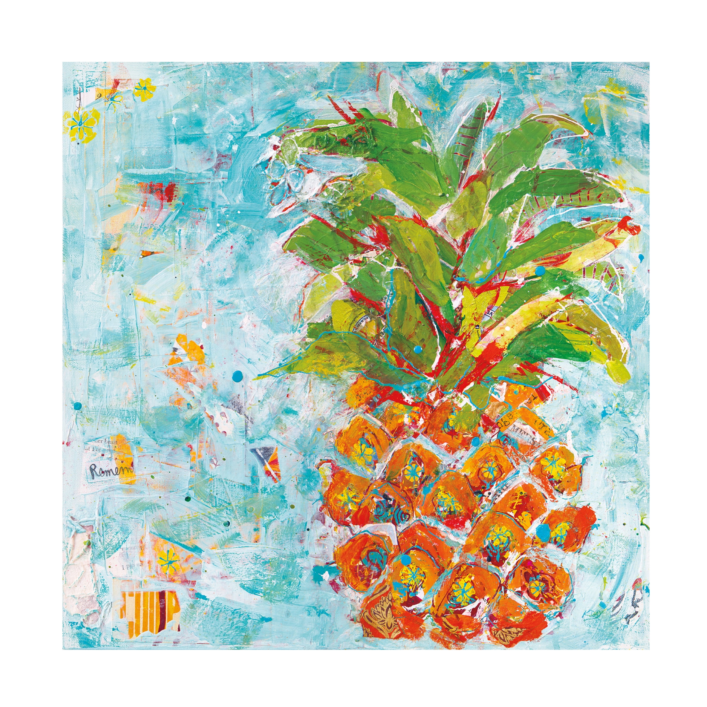 Trademark Fine Art 'Pineapple Bright' Canvas Art by Kellie Day