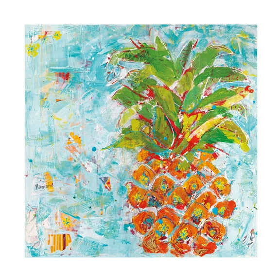 Trademark Fine Art 'Pineapple Bright' Canvas Art by Kellie Day