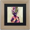 thumbnail image 1 of Trademark Fine Art "Pineapple Brocade III" Canvas Art by Color Bakery Black Matte, Birch Frame, 1 of 1