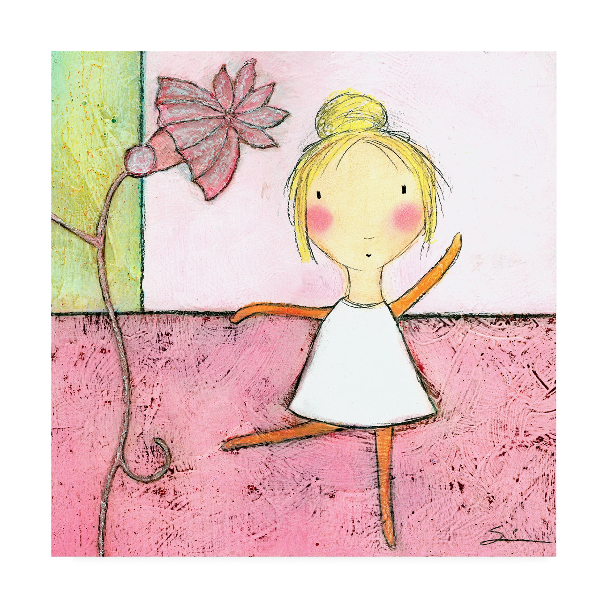 Trademark Fine Art 'Pink Ballerina' Canvas Art by Carla Sonheim
