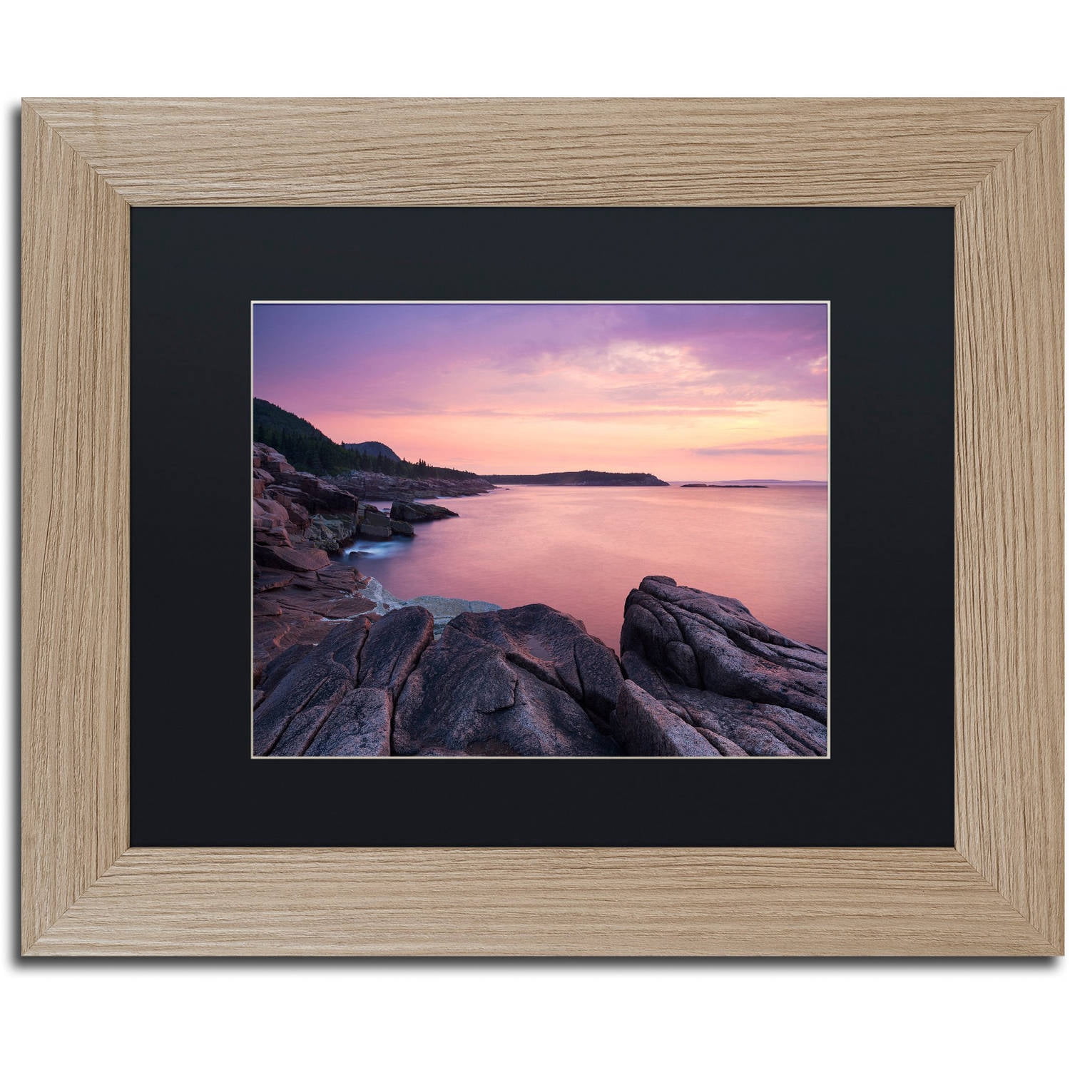 Trademark Fine Art "Pink Dawn" Canvas Art by Michael Blanchette Photography Black Matte, Birch Frame