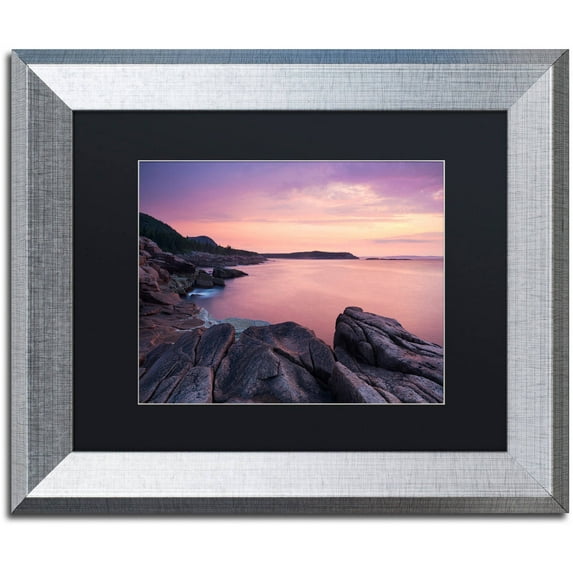 Trademark Fine Art "Pink Dawn" Canvas Art by Michael Blanchette Photography Black Matte, Silver Frame