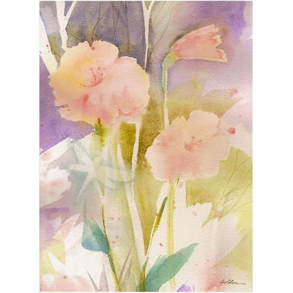 Trademark Fine Art "Pink Dragonfly Shadows" Canvas Art by Sheila Golden