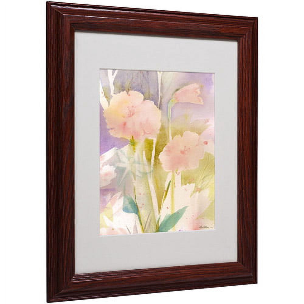 Trademark Fine Art "Pink Dragonfly Shadows" Matted Framed Art by Sheila Golden