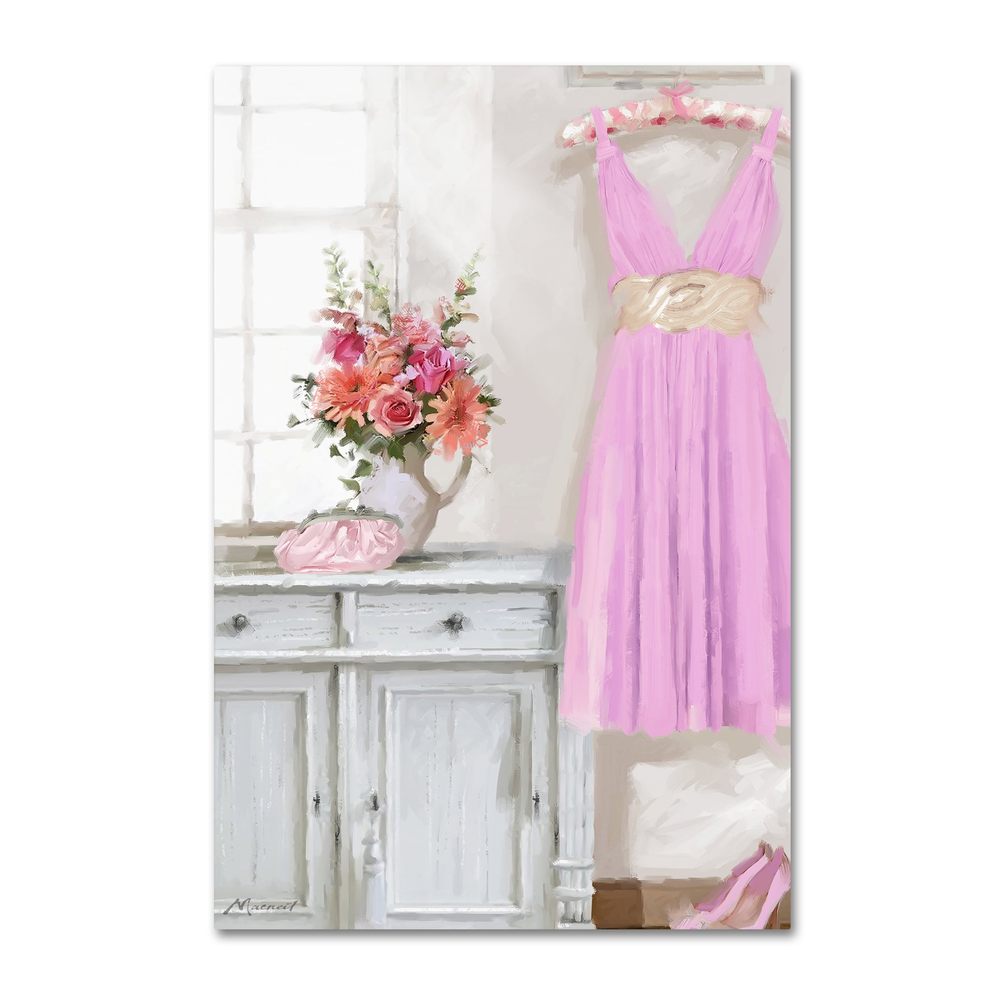Trademark Fine Art 'Pink Dress' Canvas Art by The Macneil Studio