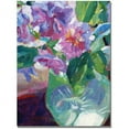 thumbnail image 1 of Trademark Fine Art "Pink Flowers in Green Vase" Canvas Wall Art by David Lloyd Glover, 1 of 3
