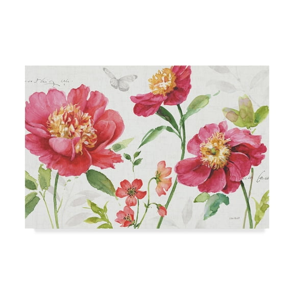Trademark Fine Art 'Pink Garden I' Canvas Art by Lisa Audit