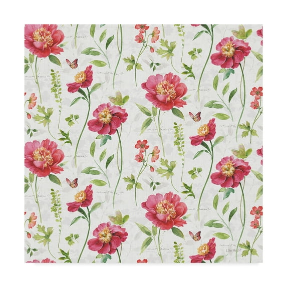 Trademark Fine Art 'Pink Garden Step 01' Canvas Art by Lisa Audit