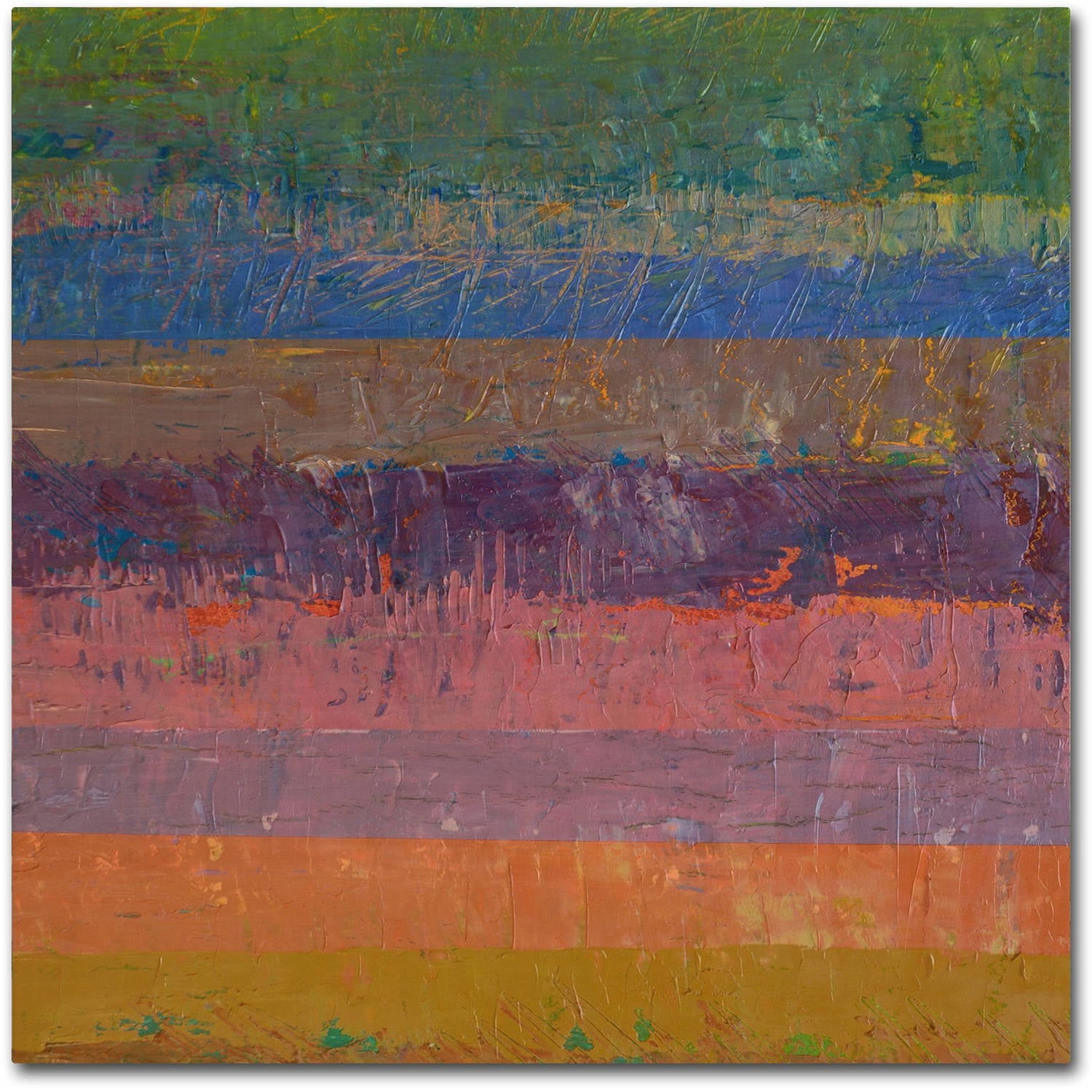 Trademark Fine Art "Pink Line" Canvas Art by Michelle Calkins