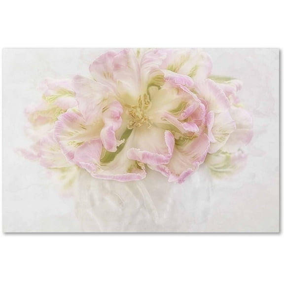 Trademark Fine Art 'Pink Parrot Tulips Bouquet' Canvas Art by Cora Niele