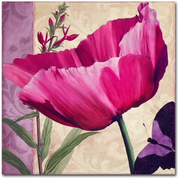 Trademark Fine Art " Pink Poppy I " Canvas Art by Color Bakery