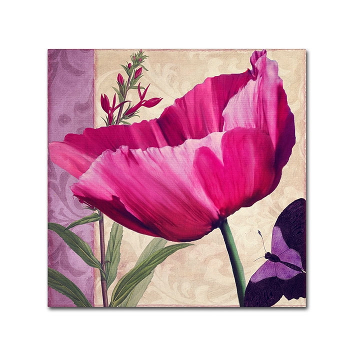 Trademark Fine Art " Pink Poppy I " Canvas Art by Color Bakery