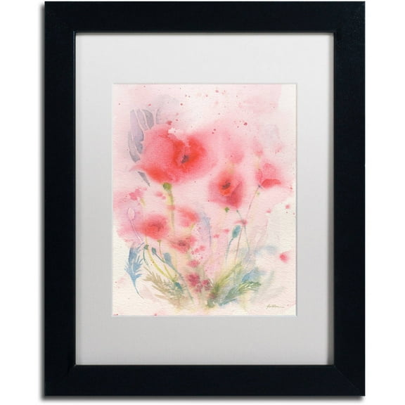 Trademark Fine Art 'Pink Reverie' Canvas Art by Sheila Golden, White Matte, Black Frame