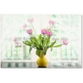 thumbnail image 1 of Trademark Fine Art "Pink Tulips in the Window" Canvas Art by Lois Bryan, 1 of 3