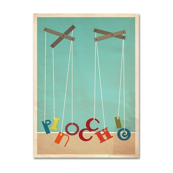 Trademark Fine Art 'Pinocchio' 14" x 19" Canvas Art (MR0020-C1419GG)