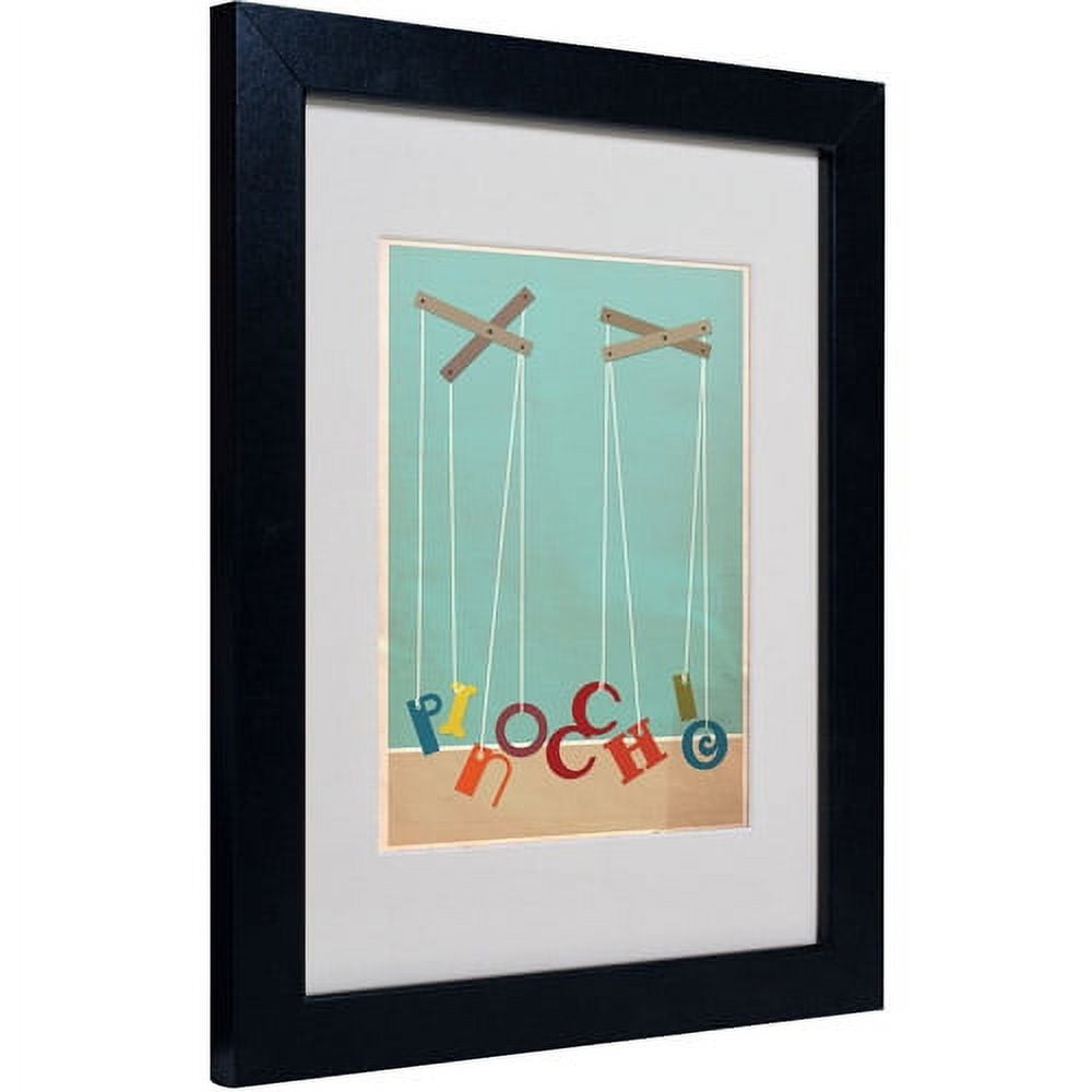 Trademark Fine Art "Pinocchio" Matted Framed Art by Megan Romo