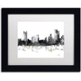 thumbnail image 1 of Trademark Fine Art "Pittsburgh PA Skyline BG-1" Canvas Art by Marlene Watson, White Matte, Black Frame, 1 of 4