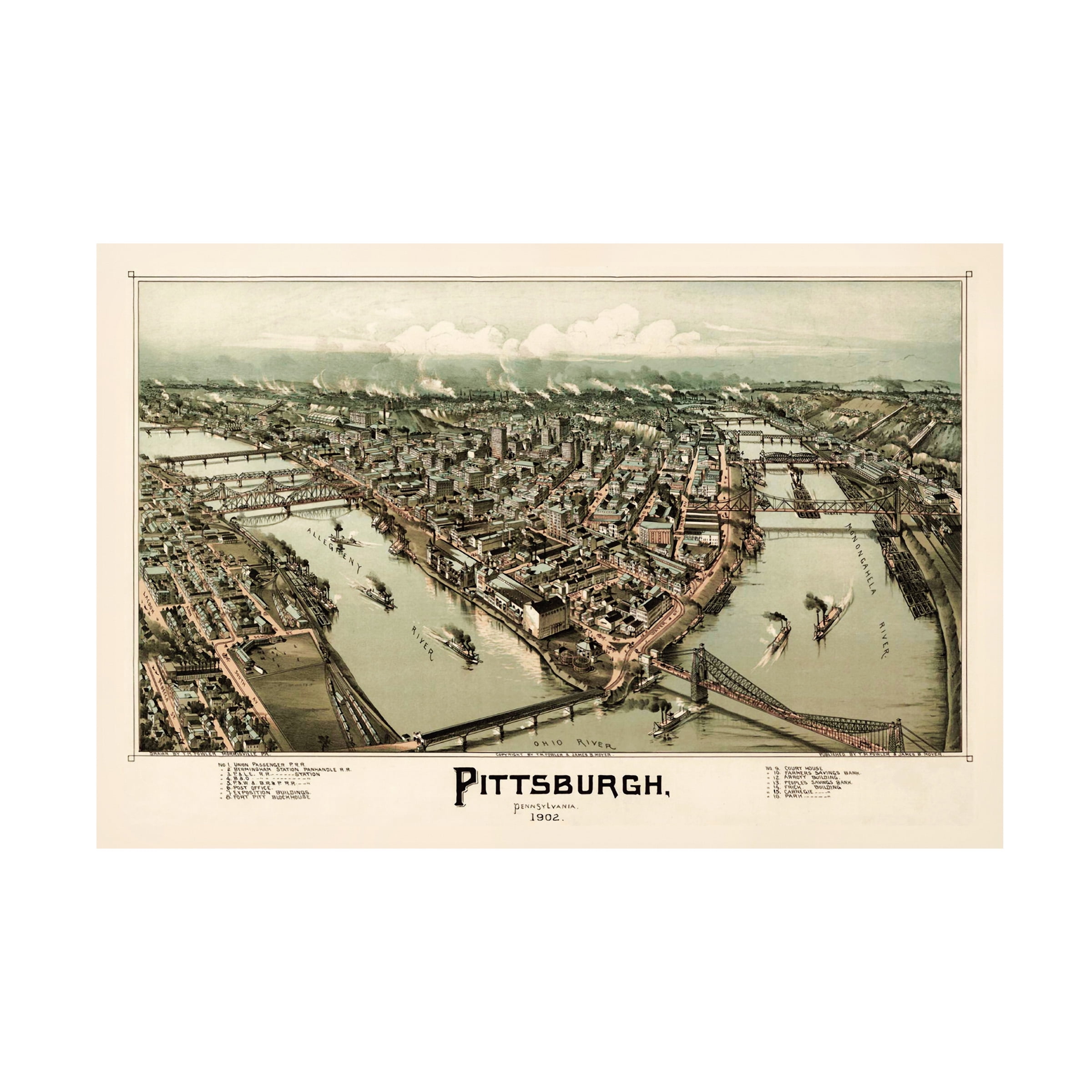 Trademark Fine Art 'Pittsburgh Pennsylvania' Canvas Art by Vintage Lavoie