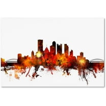 Trademark Fine Art "Pittsburgh Pennsylvania Skyline III" Canvas Art by Michael Tompsett