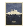 thumbnail image 1 of Trademark Fine Art 'Pittsburgh Pennsylvania Skyline Navy' Canvas Art by Michael Tompsett, 1 of 3